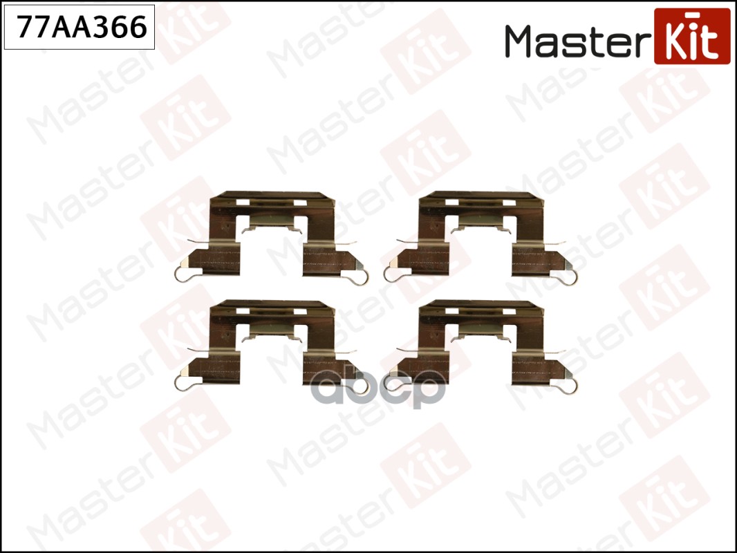 Комплект установочный тормозных колодок Mazda 3(BK) 03-09,Ford Fiesta VI(CB1,CCN) 08- MasterKit арт. 77AA366