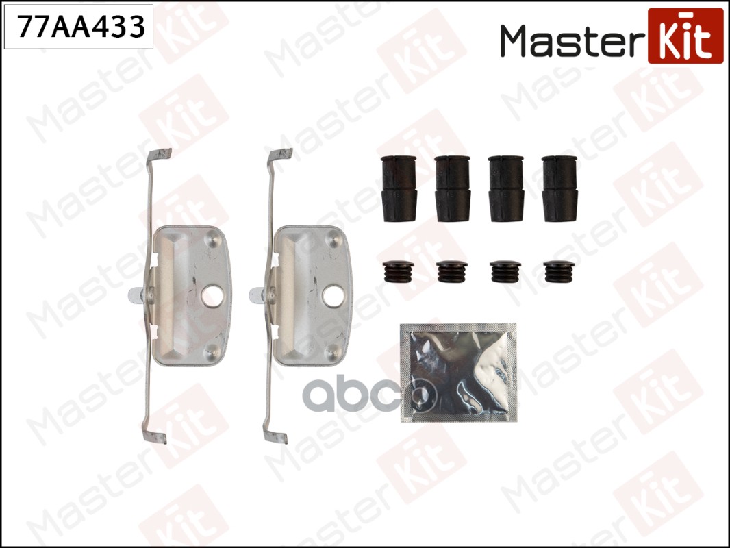 Комплект установочный тормозных колодок BMW 5(F10),6(F13) 09- MasterKit арт. 77AA433
