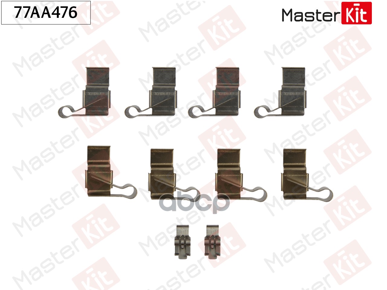Комплект установочный тормозных колодок Toyota HILUX VII Пикап (_N1_, _N2_, _N3_) 2004 - 77AA476 MasterKit арт. 77AA476