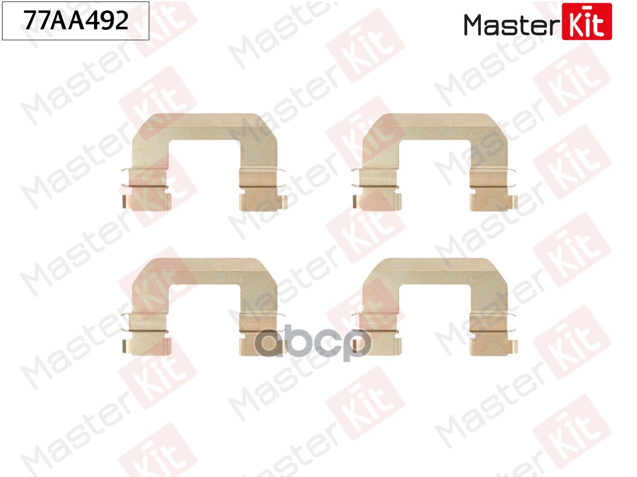 Комплект установочный тормозных колодок Hyundai Elantra(XD) 00-06 MasterKit арт. 77AA492