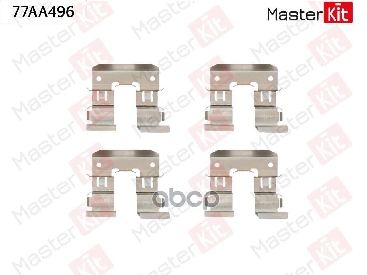 Комплект установочный тормозных колодок Subaru Forester(SH_),Legacy V(BM) 07- MasterKit арт. 77AA496