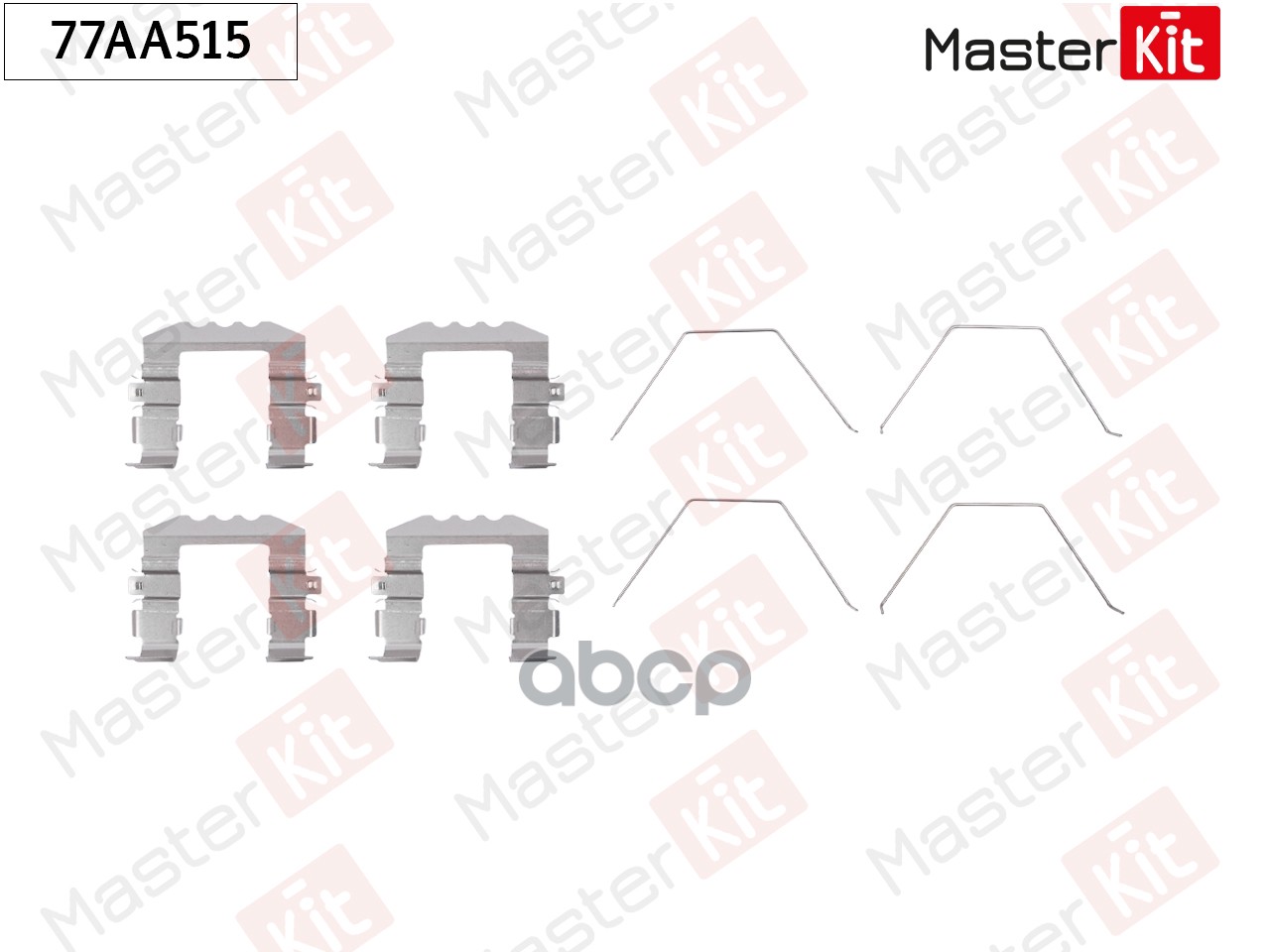 77AA515 Комплект установочный тормозных колодок HYUNDAI i40 I CW (VF) 2011 - MasterKit арт. 77aa515