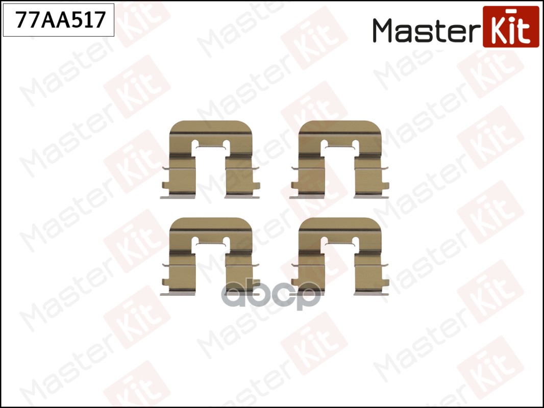 Комплект установочный тормозных колодок Hyundai i30 (GD) 2011 - 77AA517 MasterKit арт. 77AA517