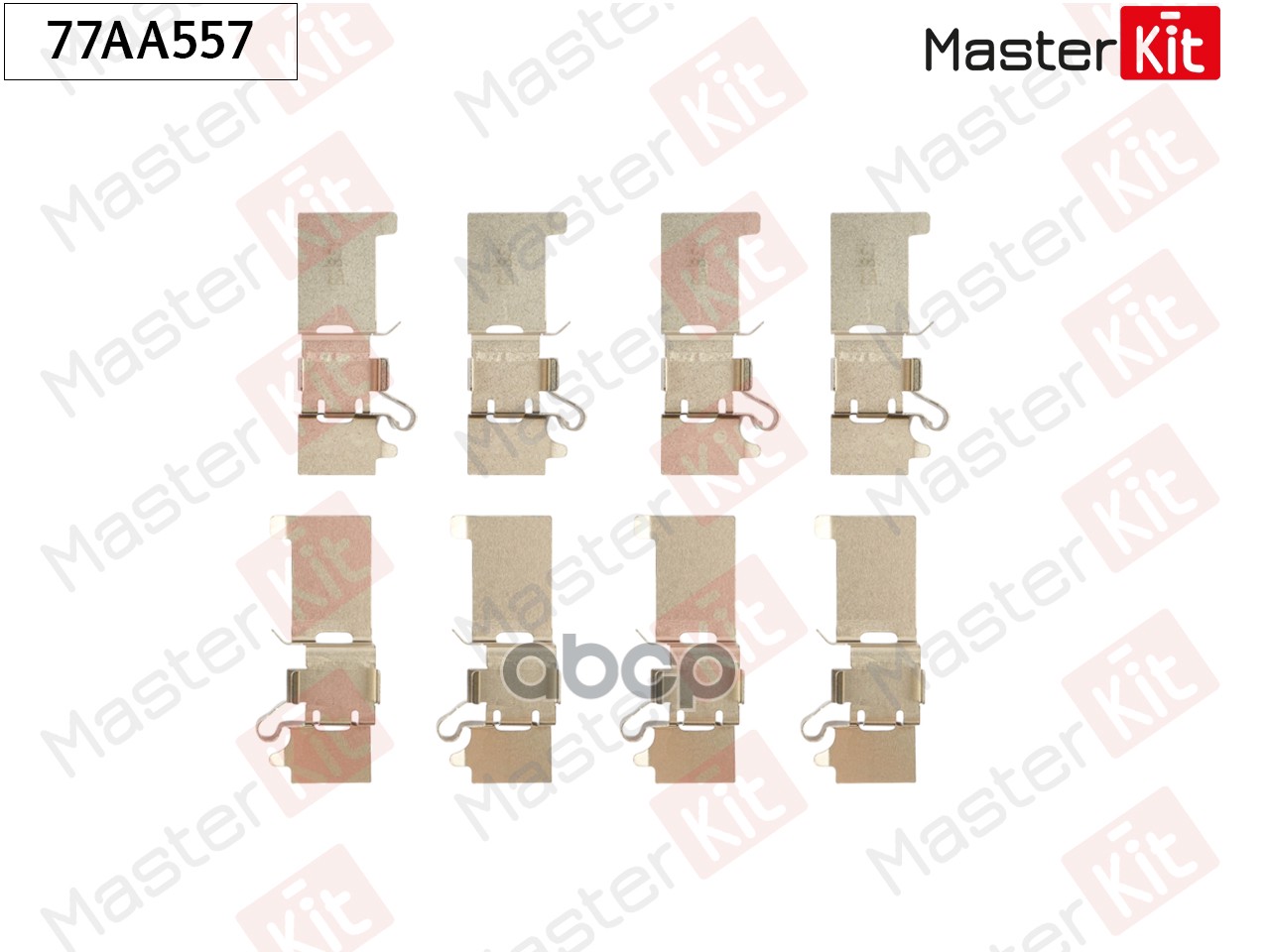 Комплект установочный тормозных колодок Toyota Camry(_V4_) 06-14,Lexus ES(_V4_) 06-12 MasterKit арт. 77AA557