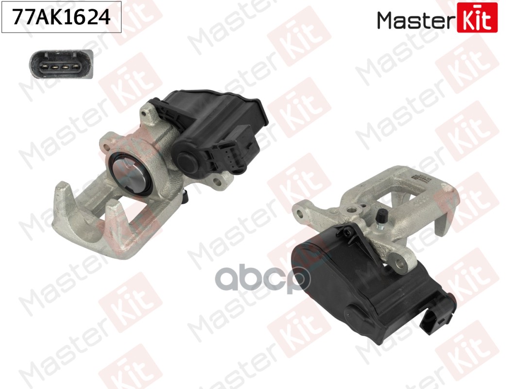 Суппорт тормозной зад. лев. Citroen C4 Picasso II(3D_) 13-,Peugeot 3008 II(M_) 16- MasterKit арт. 77AK1624