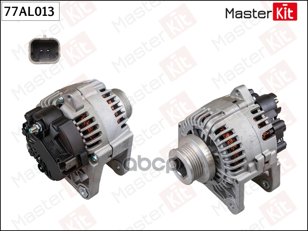 Генератор Nissan Almera II(N16) 00-,Renault Logan I(LS_),Megane II(LM0/1_) 03- (14V,110A) MasterKit арт. 77AL013