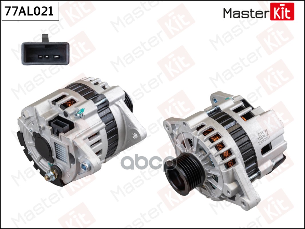 Генератор Chevrolet Rezzo(U100) 05-,Daewoo Nubira(J100) 97- (14V,85A) MasterKit арт. 77AL021