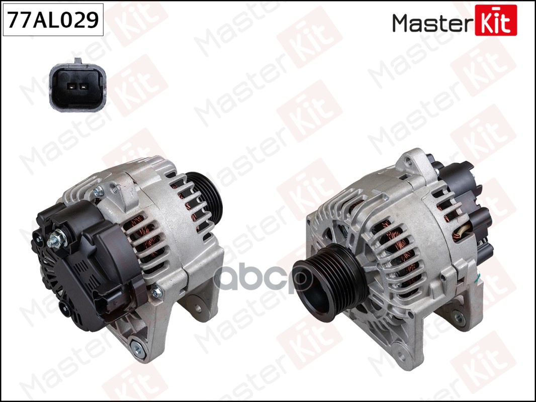 Генератор Renault Laguna II(BG0/1_),Logan I(LS_,KS_),Scenic II(JM0/1_) 01- (14V,110A) MasterKit арт. 77AL029