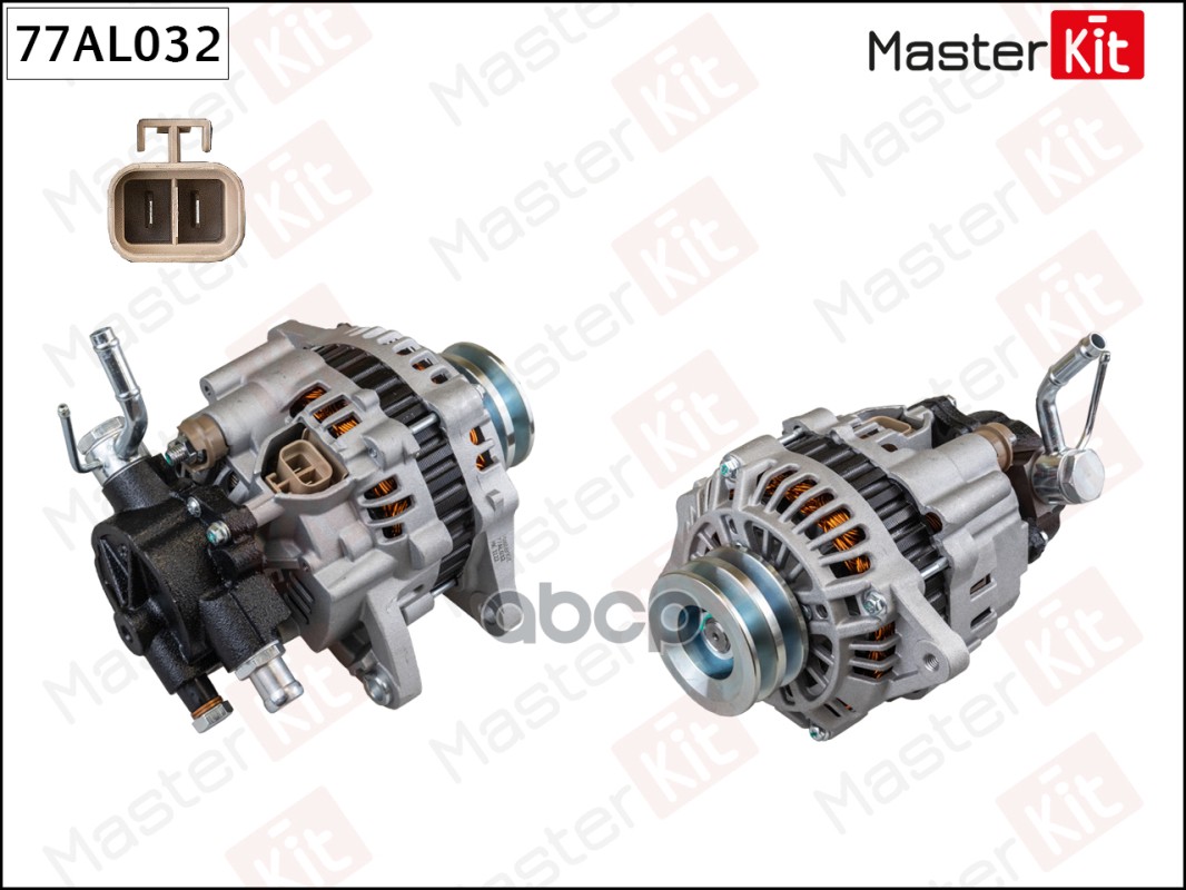 77AL032 Генератор MITSUBISHI L200/PAJERO SPORT 2.5TD 80A (14V 80A) MasterKit арт. 77al032