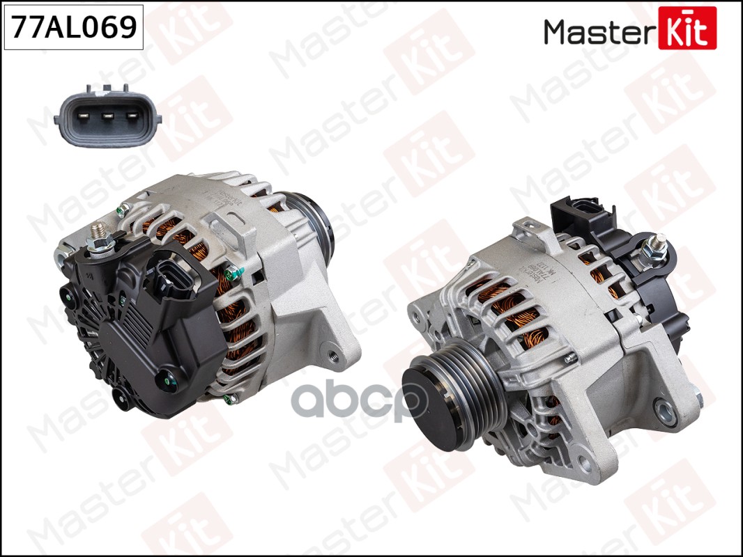 Генератор Hyundai Creta,Solaris II(HCR) 16-,Kia Rio IV(SC,FB),Soul II(PS) 13- (14V,120A) MasterKit арт. 77AL069