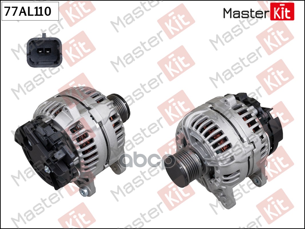 77AL110 Генератор Nissan JUKE (F15)/NOTE (E12)/Renault MEGANE II 2003 - (14V 150A) MasterKit арт. 77al110