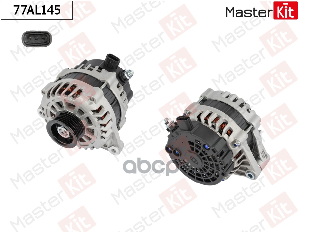 Генератор Chery Tiggo 4(T17),Tiggo 4 Pro(T19),Tiggo 5x 17-,Jetour Dashing 22- (14V,110A) MasterKit арт. 77AL145