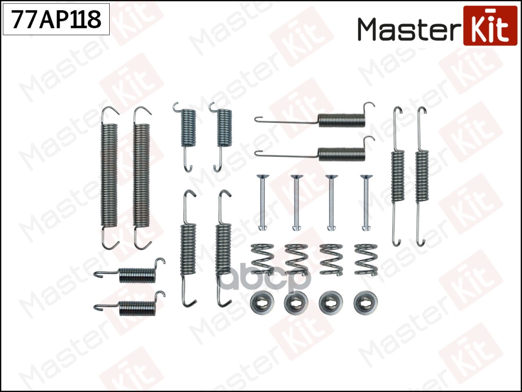 Комплект установочный барабанных колодок VW TRANSPORTER IV автобус (70B, 70C, 7DB, 7DK, 70J MasterKit арт. 77AP118