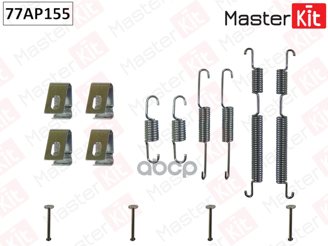 Комплект установочный барабанных колодок Hyundai GETZ (TB) 2002 - 2010 MasterKit арт. 77AP155