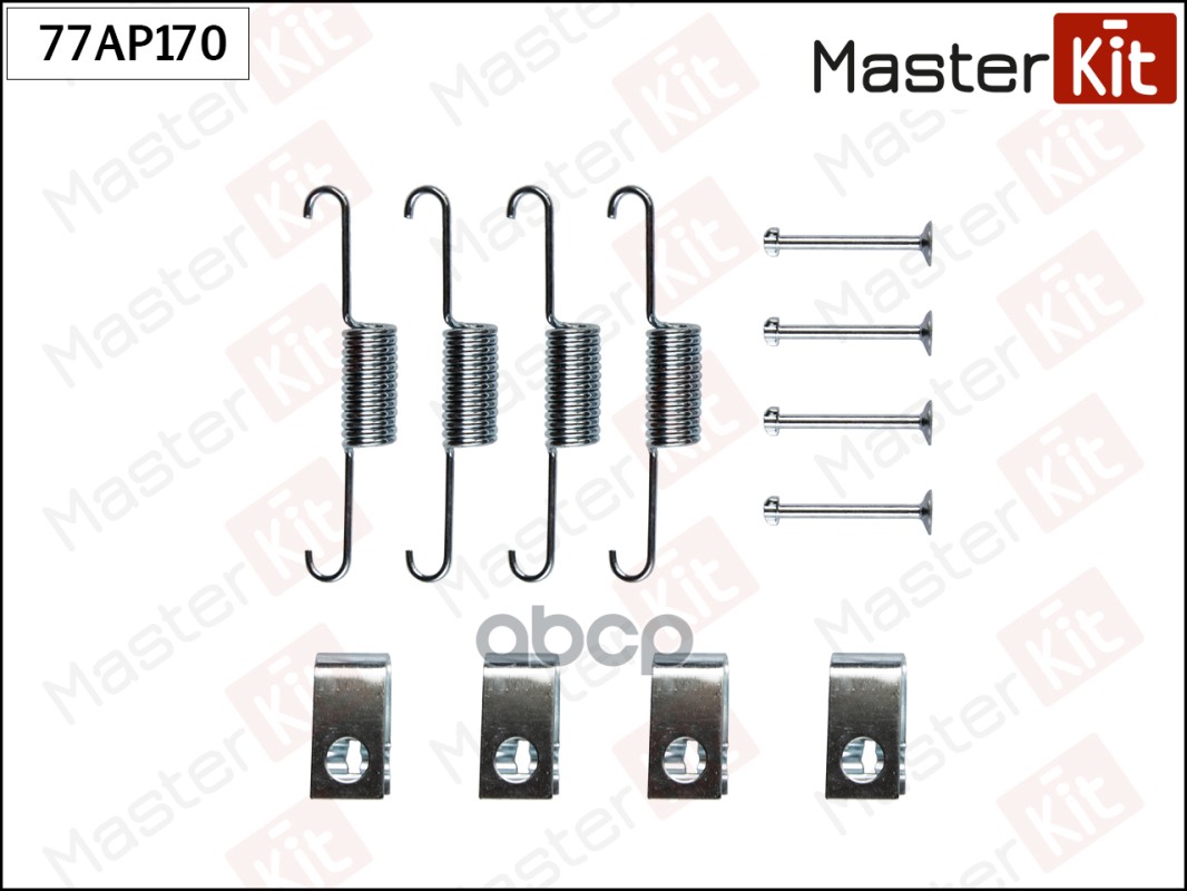 Комплект установочный барабанных колодок Honda ACCORD VIII (CU) 2008 - MasterKit арт. 77AP170