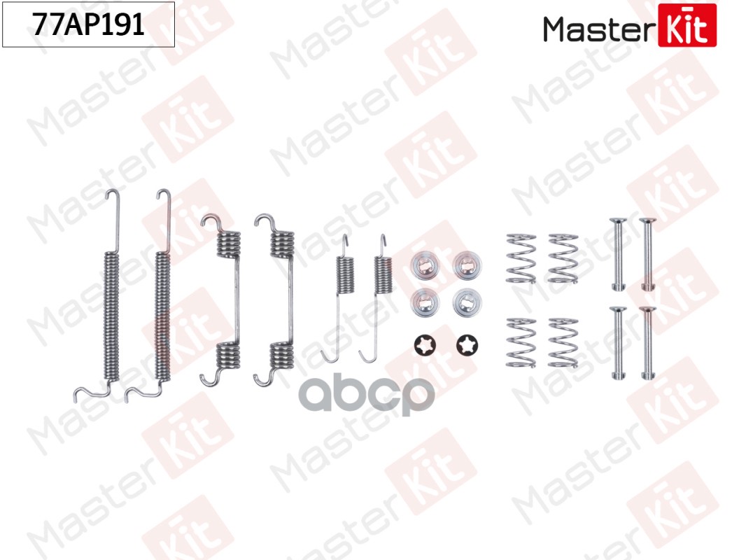 77AP191 Комплект установочный барабанных колодок Chevrolet AVEO седан (T300) 2011 - MasterKit арт. 77ap191