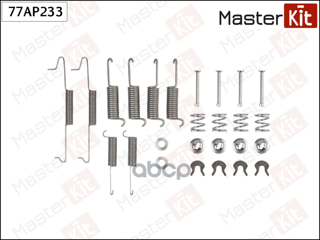 Комплект установочный барабанных колодок VW TRANSPORTER III Фургон 1979 - 1992 MasterKit арт. 77AP233