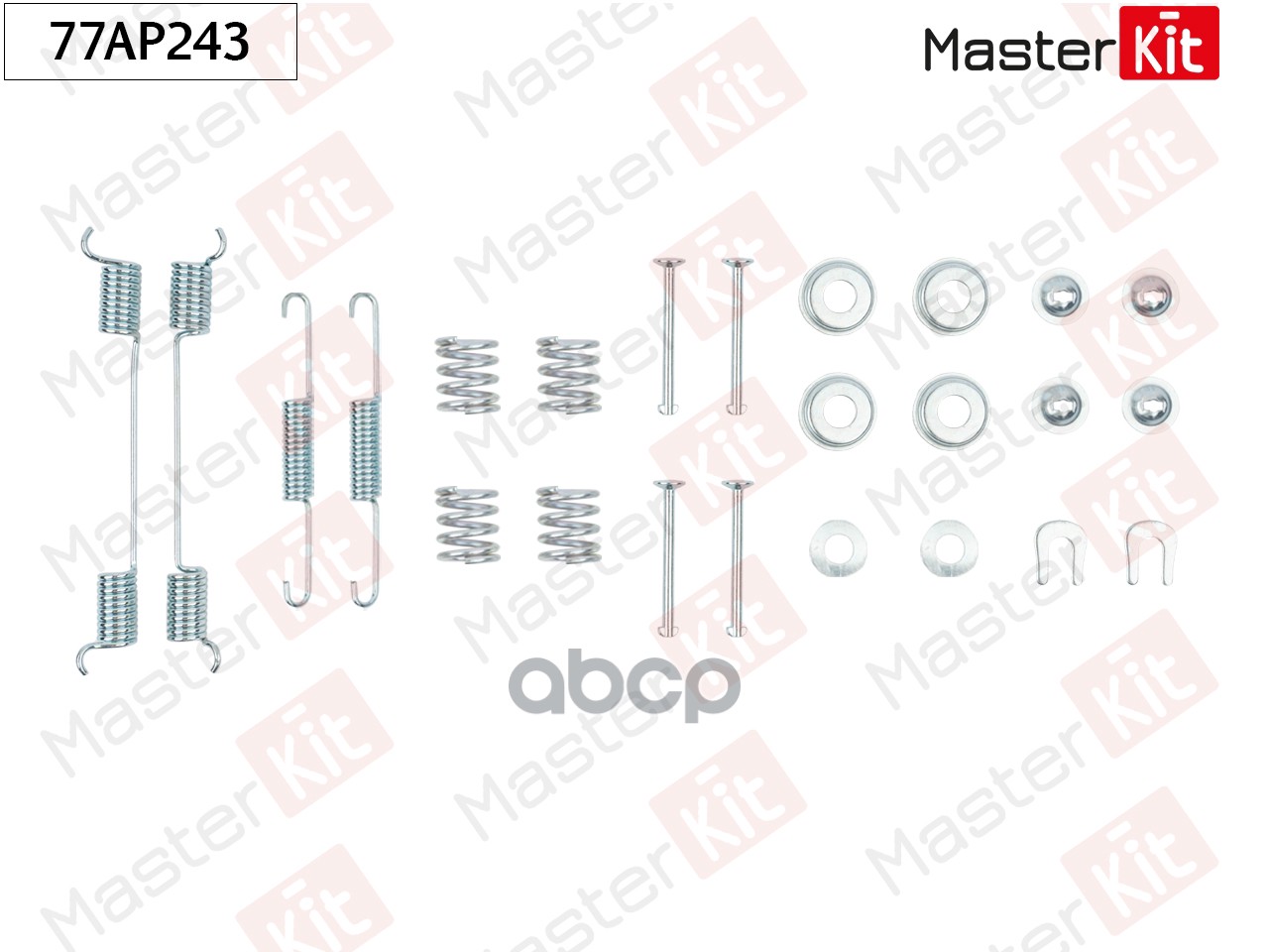 Комплект установочный барабанных колодок Hyundai SONATA II (Y-2) 1988 - 1993 Masterkit MasterKit арт. 77AP243