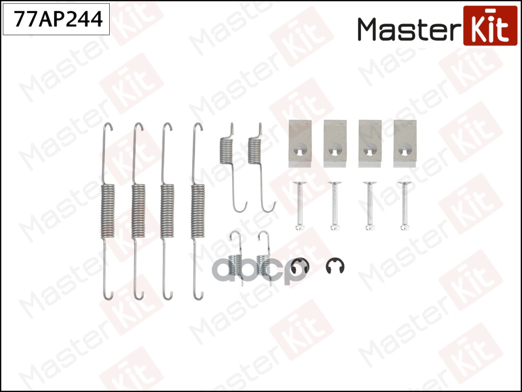 Комплект установочный барабанных колодок Kia RIO (DC_) 2000 - 2005 MasterKit арт. 77AP244