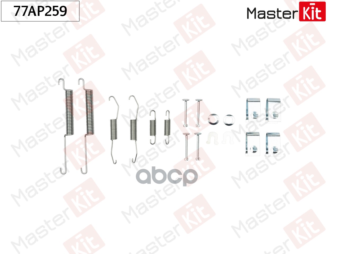 Комплект установочный барабанных колодок Honda CIVIC VII (ES, ET) 2000 - 2006 MasterKit арт. 77AP259