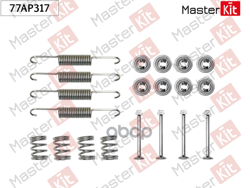 77AP317 Комплект установочный барабанных колодок KIA SORENTO I (JC) 2002 - 2011 MasterKit арт. 77ap317