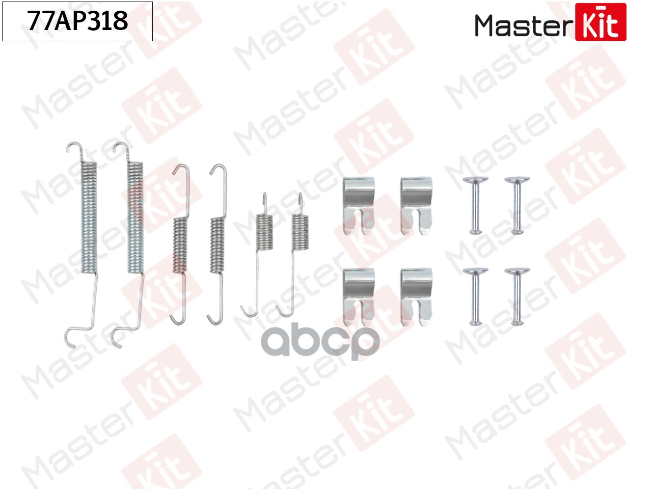 Комплект установочный барабанных колодок MITSUBISHI COLT VI (Z3_A, Z2_A) 2004 - 2012 77AP318 MasterKit арт. 77AP318