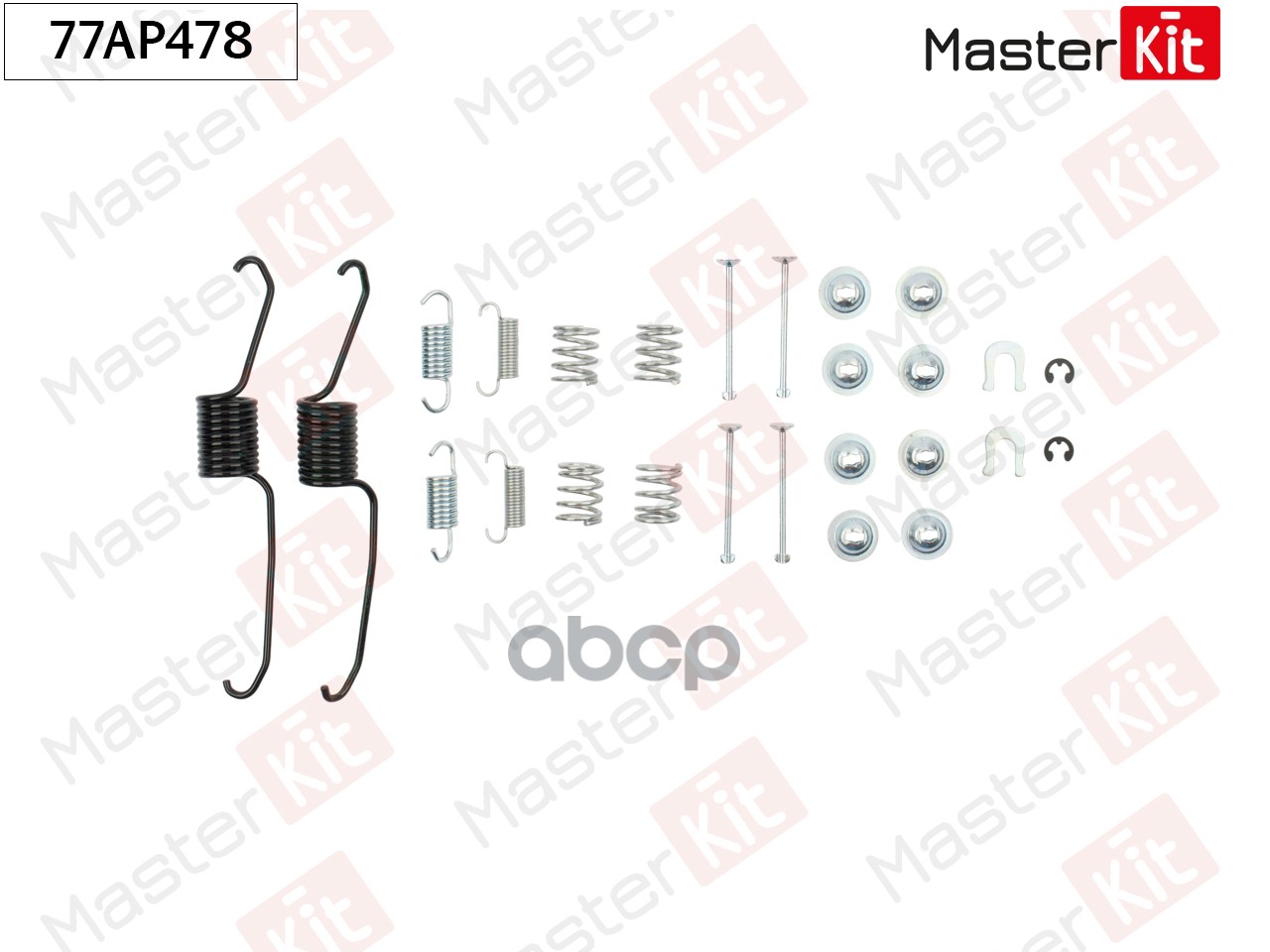 Комплект установочный барабанных колодок Toyota HILUX VI (_N1_) 1994 - 2006 77AP478 MasterKit арт. 77AP478