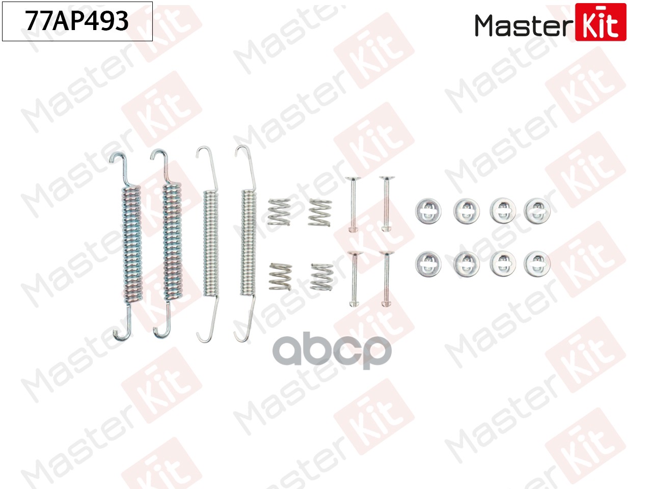 Комплект установочный барабанных колодок Fiat SEICENTO / 600 (187_) 1997 - 2010 MasterKit арт. 77AP493