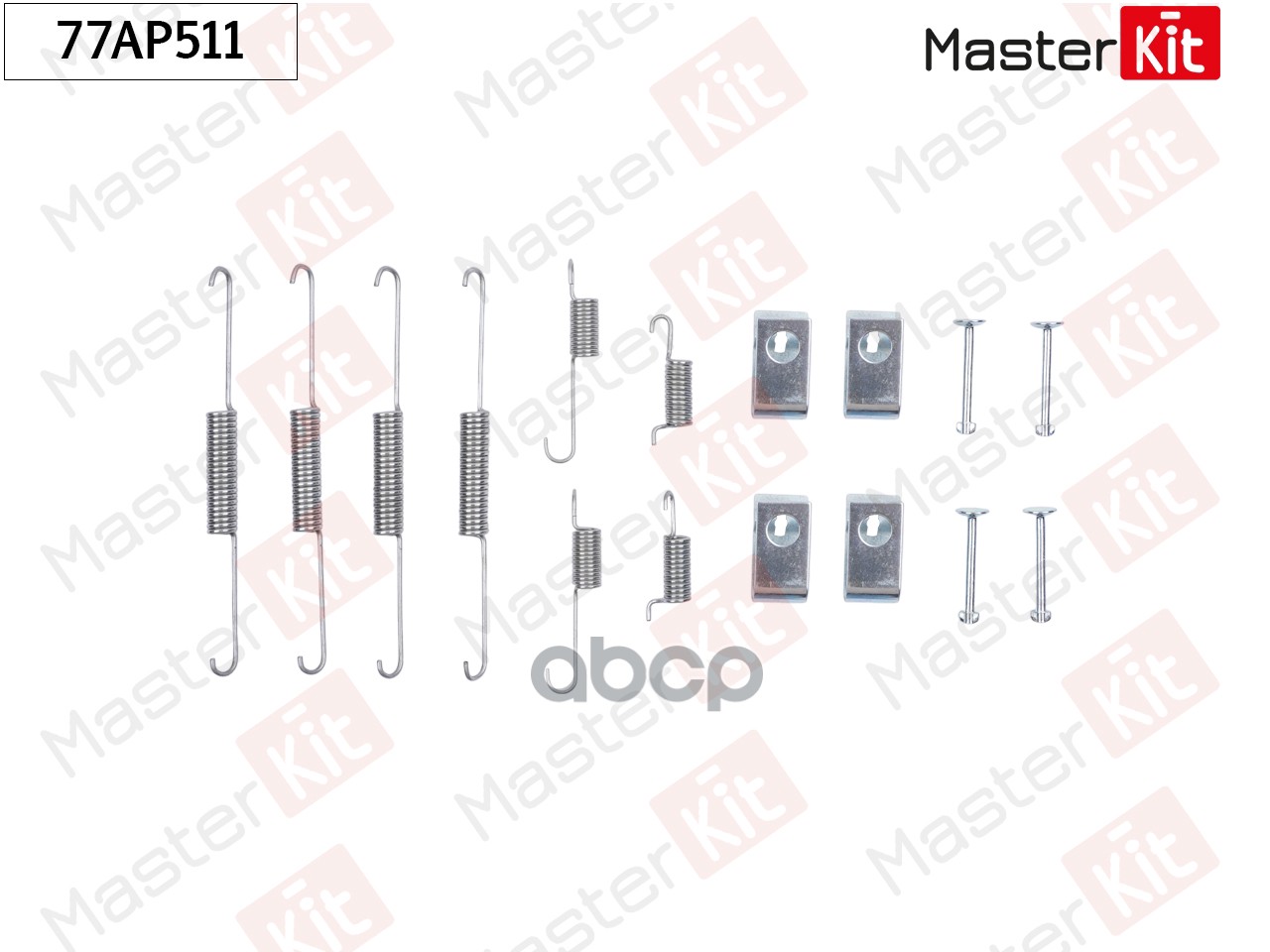 Комплект установочный барабанных колодок Kia RIO (DC_) 2000 - 2005 77AP511 MasterKit арт. 77AP511