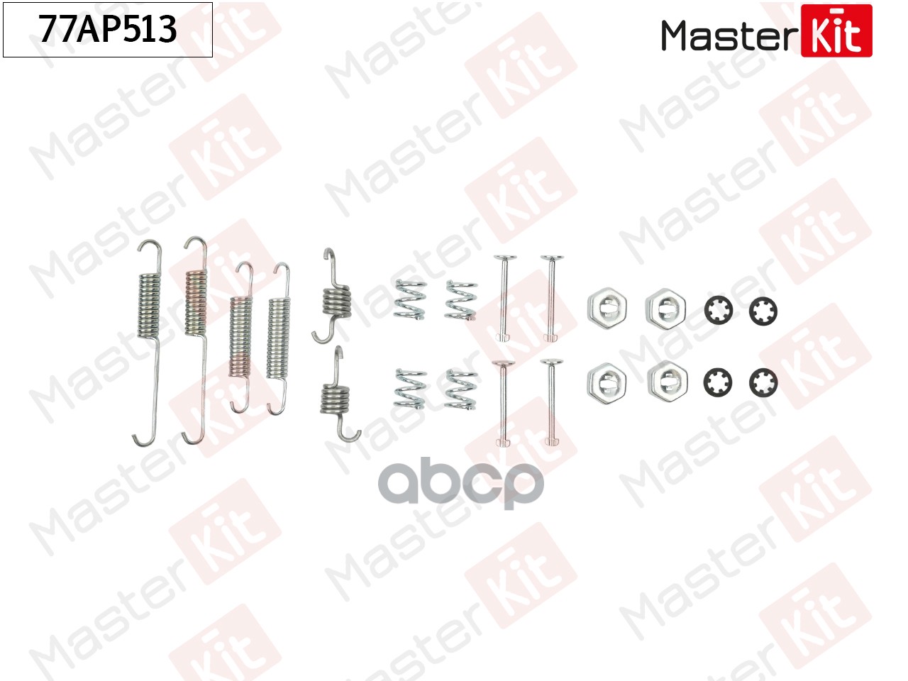 Комплект установочный барабанных колодок Ford FIESTA III (GFJ) 1989 - 1997 77AP513 MasterKit арт. 77AP513