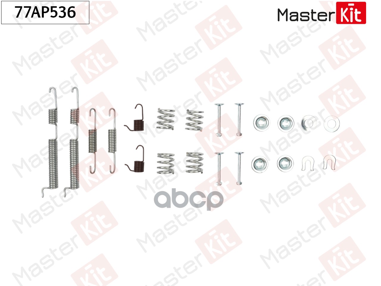 Комплект установочный барабанных колодок Nissan MICRA I (K10) 1982 - 1992 77AP536 MasterKit арт. 77AP536