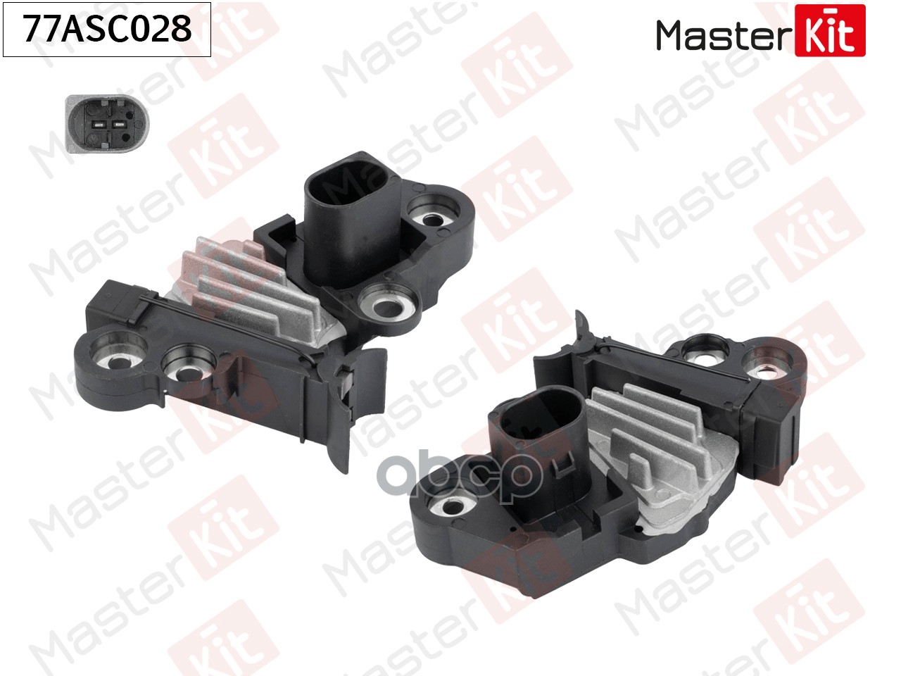 Регулятор напряжения генератора Ford Galaxy(WM),Transit(FM_,FN_) 06-,Volvo S60 II(134) 10- MasterKit арт. 77ASC028