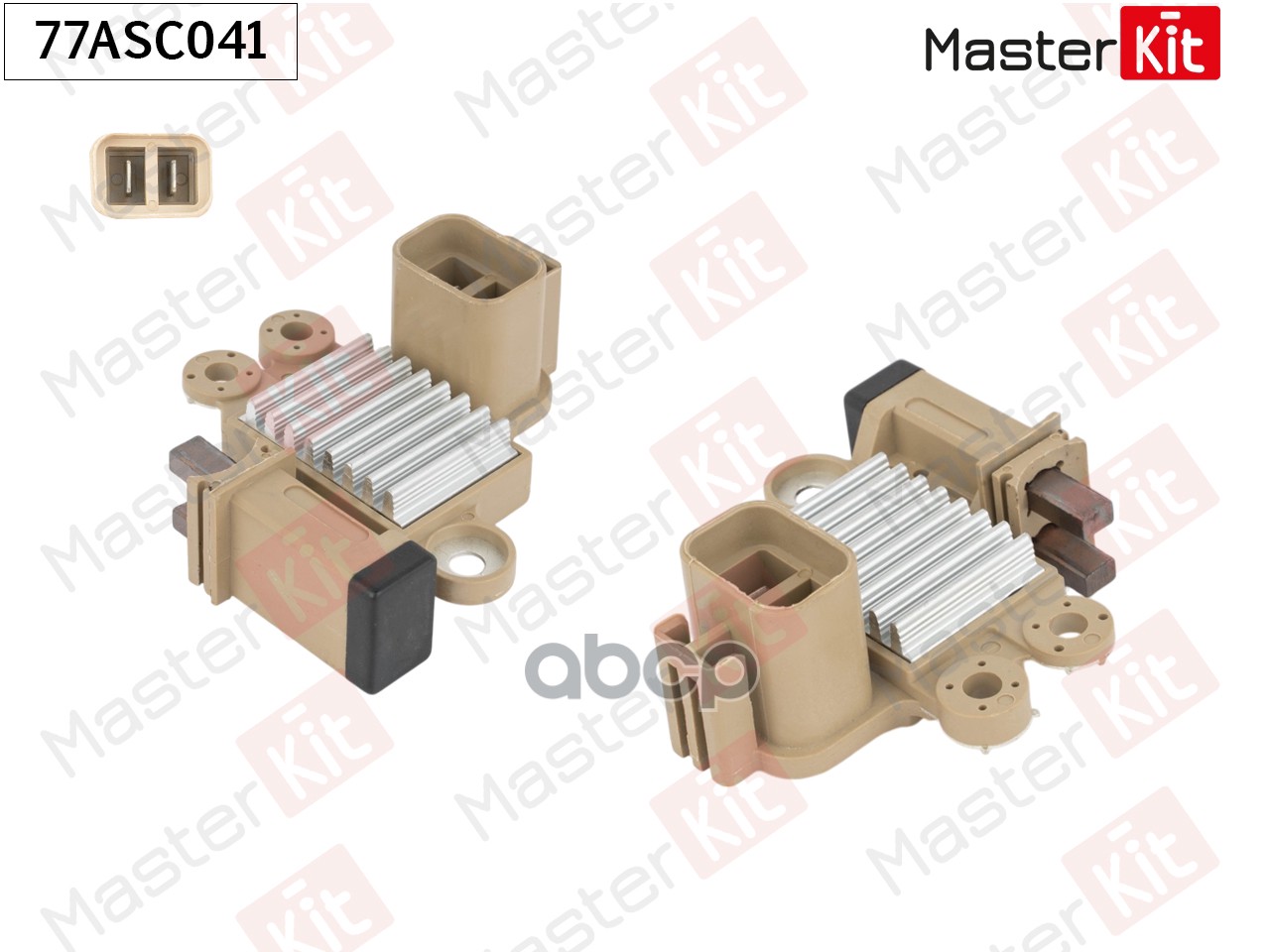Регулятор напряжения генератора HYUNDAI/KIA под мост с допдиодами MasterKit арт. 77ASC041