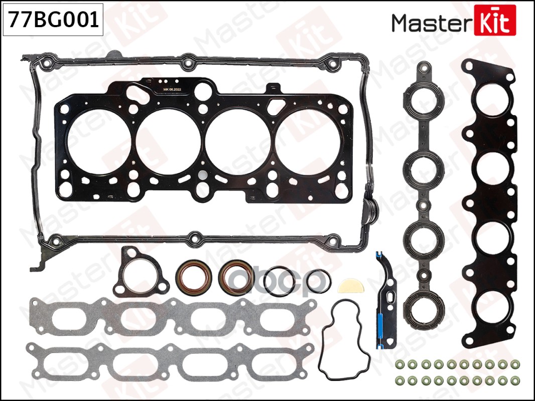 Верхний комплект прокладок ГБЦ Audi A4,A6, 1.8i 97-00 ARK AWT 77BG001 MasterKit арт. 77BG001