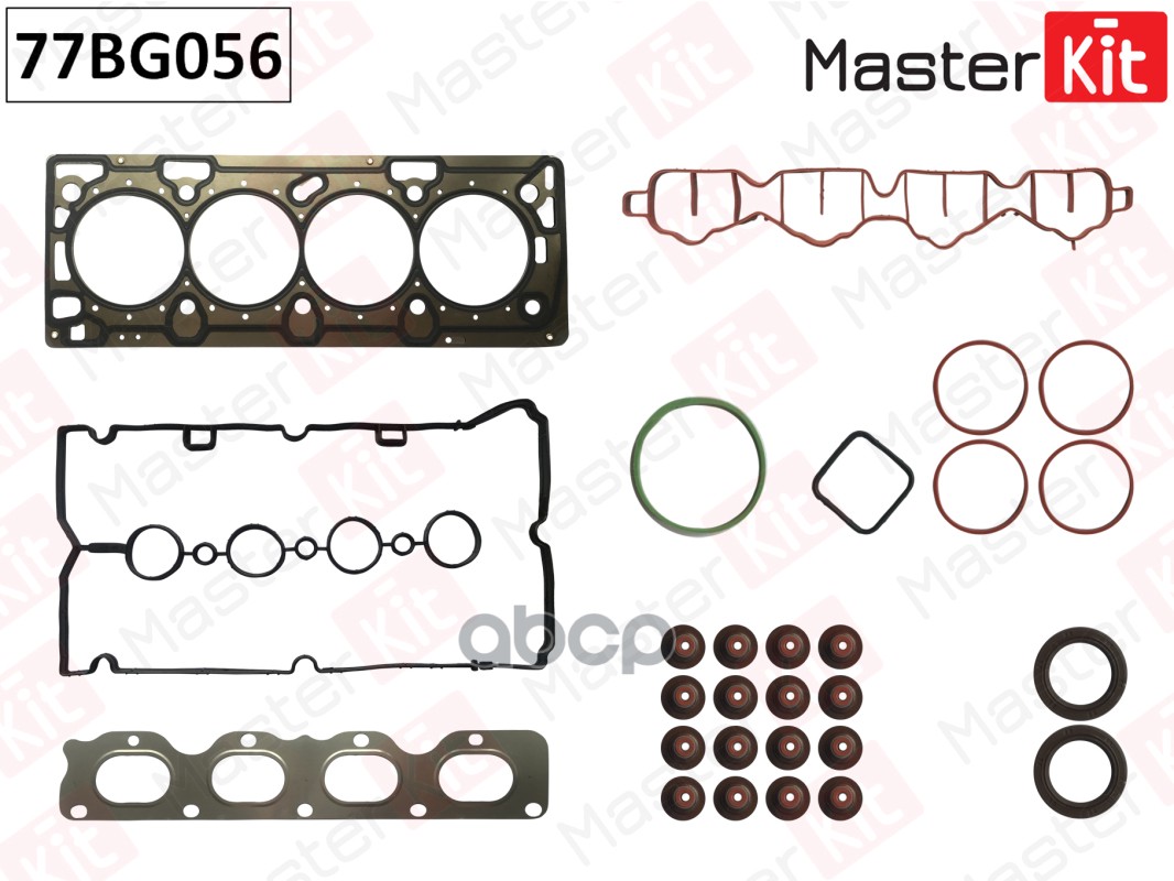 77BG056 Верхний комплект прокладок ГБЦ Opel Astra  Vectra A18XER/Z18XER 05- MasterKit арт. 77bg056