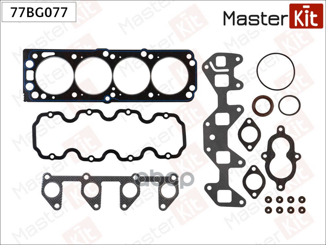 77BG077 Набор прокладок верхний DAEWOO Nexia/ OPEL Kadette E (G15MF/16SV/ C16NZ/E16NZ/X16SZ) MasterKit арт. 77bg077
