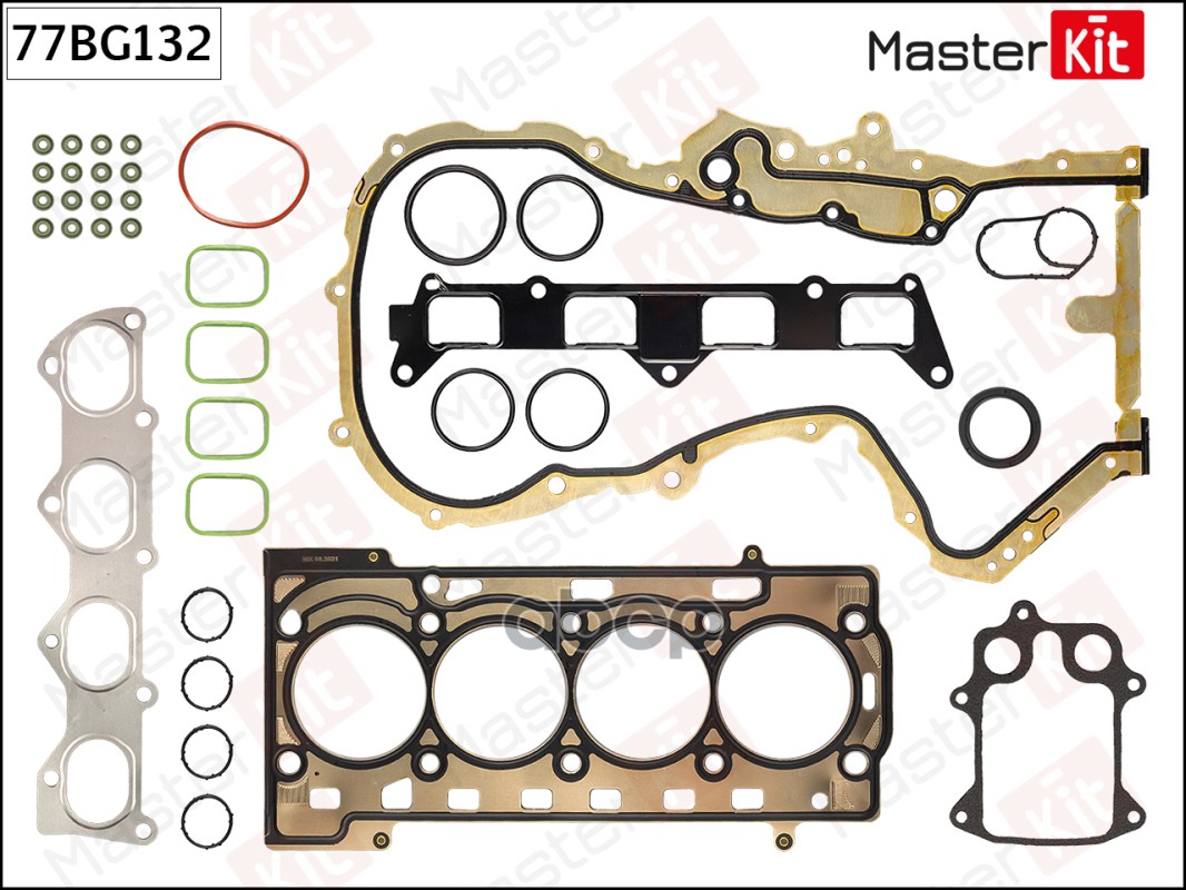 Полный комплект прокладок ДВС VAG 1.4TSI 06- CAVG/CAXA/CAXC/CMSA/CNVA/CTHG/CTJA/CAVE/CFBA/C MasterKit арт. 77BG132