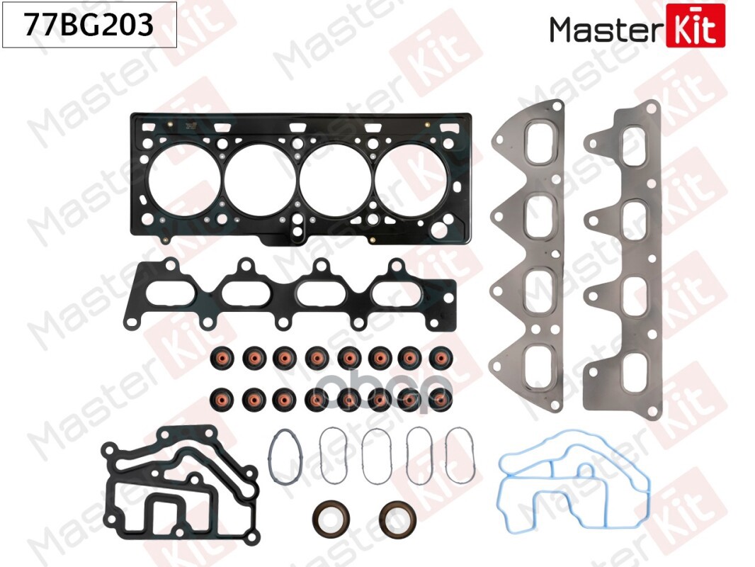 Комплект прокладок ГБЦ RENAULT K4M MasterKit арт. 77BG203