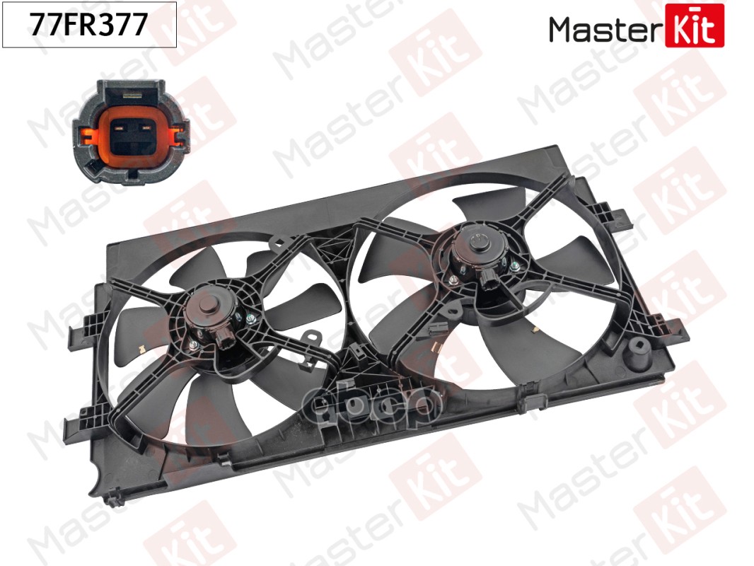 Вентилятор охлаждения радиатора Mitsubishi LANCER VIII (CY_A, CZ_A)/OUTLANDER II (CW_W) 200 MasterKit арт. 77FR377