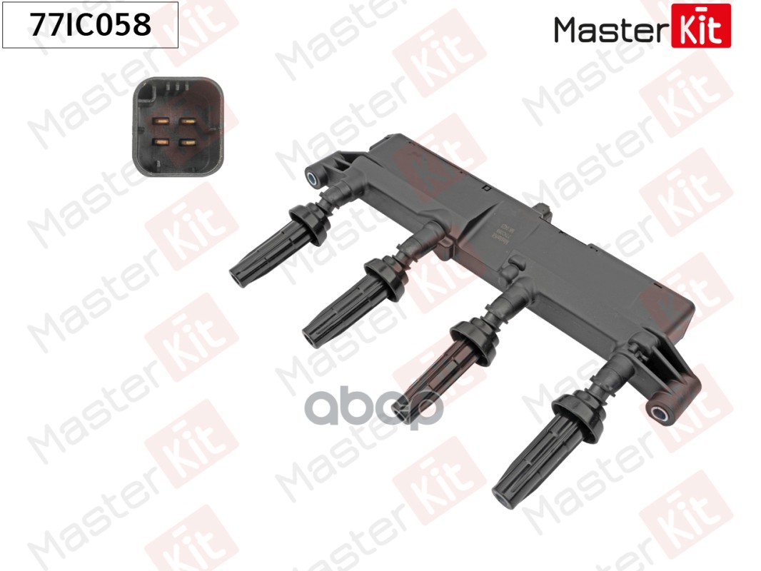 Катушка зажигания Citroen C2(JM_),C3 II(SC_) 03-,Peugeot 106,206,207,306,307 96- MasterKit арт. 77IC058