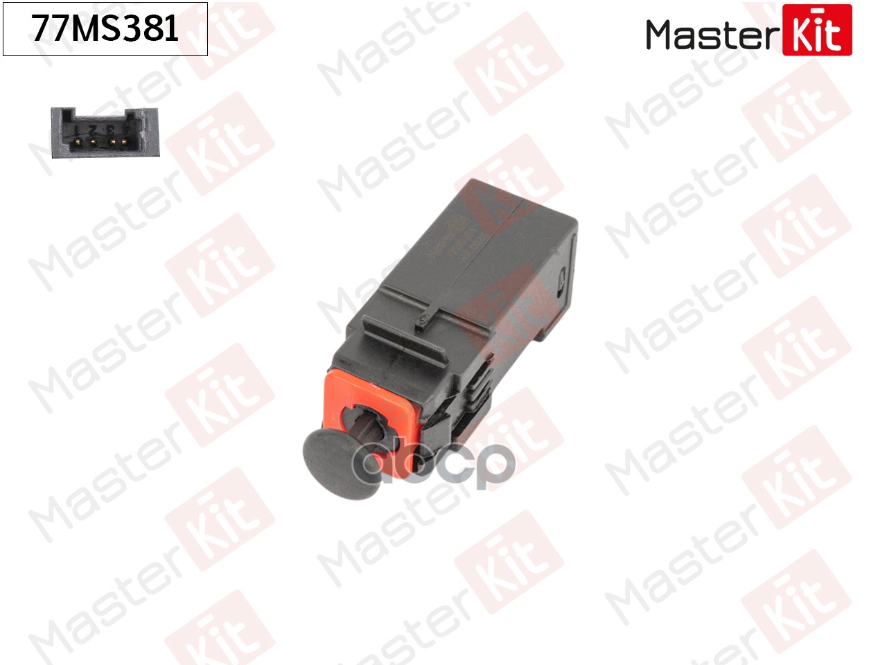 Датчик, включение стоп-сигнала OPEL ASTRA H,CORSA D 77MS381 MasterKit арт. 77MS381