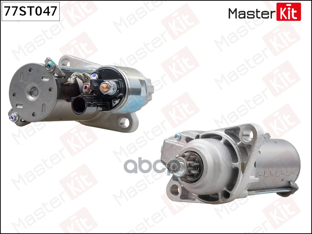 Стартер Audi A3(8P1) 03-13,SEAT Leon(1P1) 05-13,VW Golf V(1K1),Jetta III(1K2) 03-10 (1,1kW) MasterKit арт. 77ST047