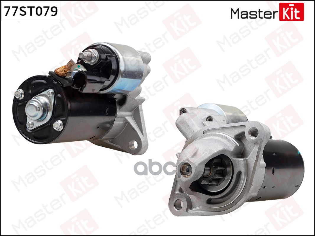 77ST079 Стартер CHEVROLET AVEO/LANOS 1.3Kv (1.3kw) MasterKit арт. 77st079