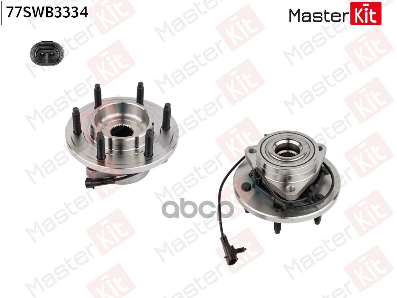 Ступица в сборе с подшипником перед. Hummer HUMMER H3 2005 - 77SWB3334 MasterKit арт. 77SWB3334