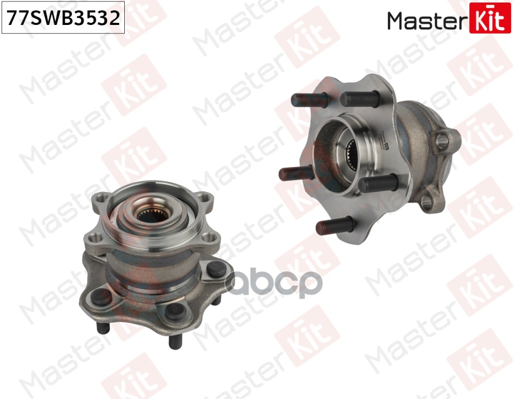 77SWB3532 Ступица в сборе с подшипником зад. Nissan JUKE (F15)/X-TRAIL (T32_)/Renault KOLEOS II 2010 MasterKit арт. 77swb3532