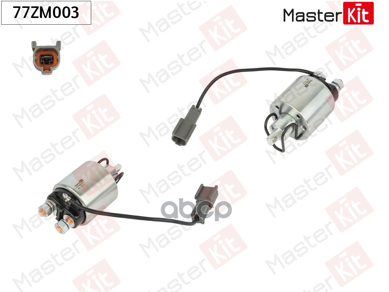 Реле втягивающее Nissan Almera(N15,N16),Primera(P12) 95-07 MasterKit арт. 77ZM003