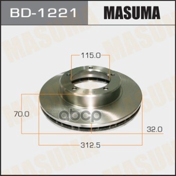 Диск Тормозной Передний Toyota Land Cruiser Masuma Bd-1221 Masuma арт. BD-1221