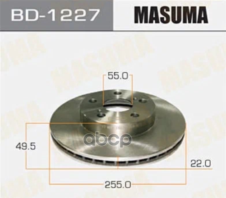 Диск тормозной передний TOYOTA ALPHARD MASUMA BD-1224 Masuma арт. BD-1224