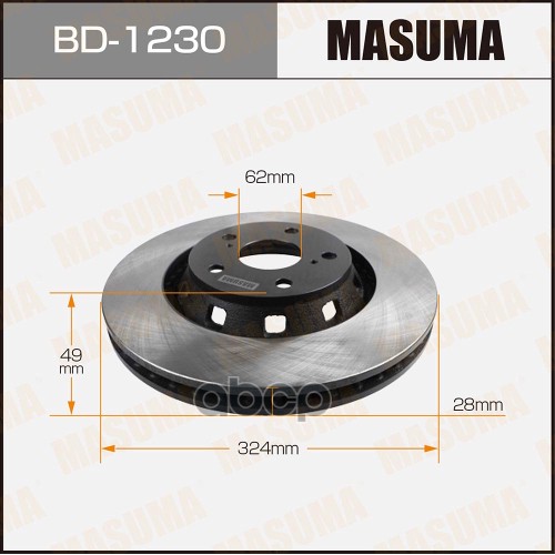 Диск тормозной передний TOYOTA VENZA MASUMA BD-1230 Masuma арт. BD-1230