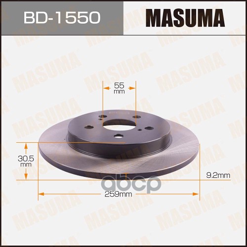 Диск тормозной задний LEXUS CT200H MASUMA BD-1550 Masuma арт. BD-1550